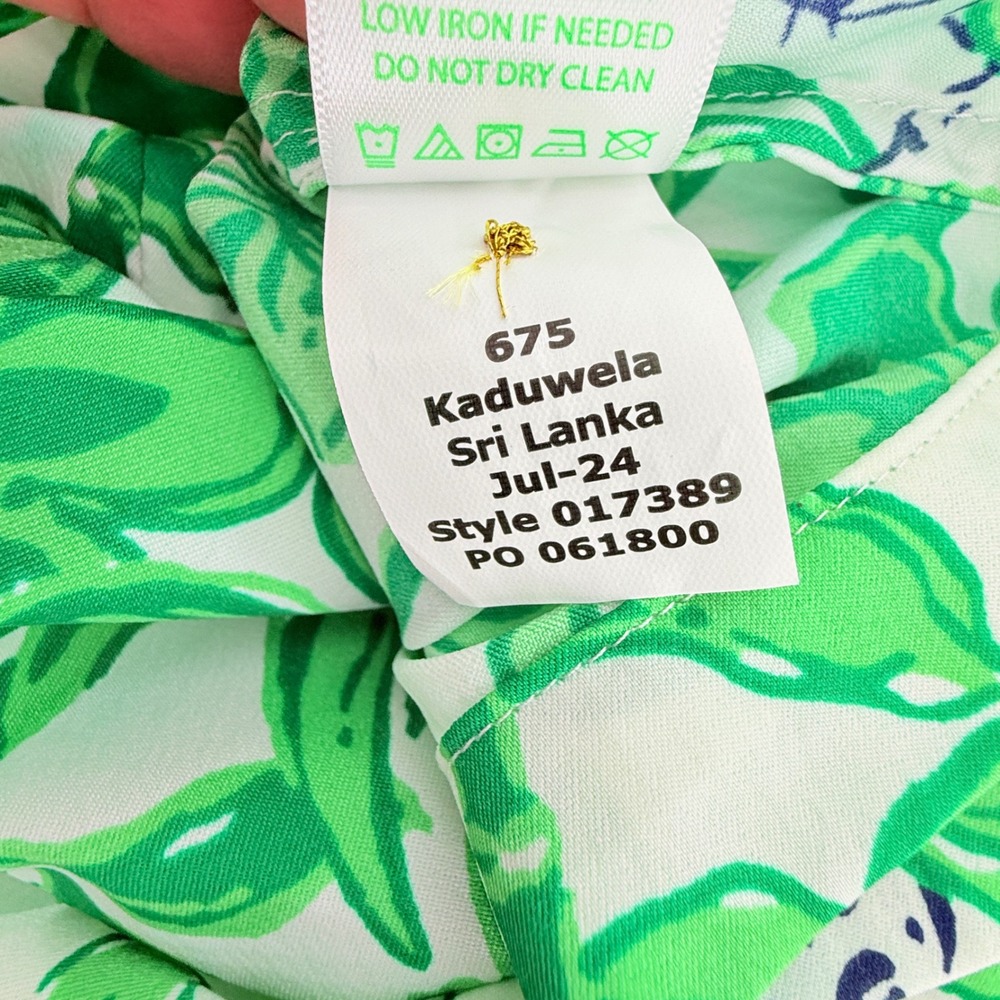 Lilly Pulitzer  Kindra Dress in Fiddle Leaf Green Lil Escape Plan Size Sam - Picture 8 of 11
